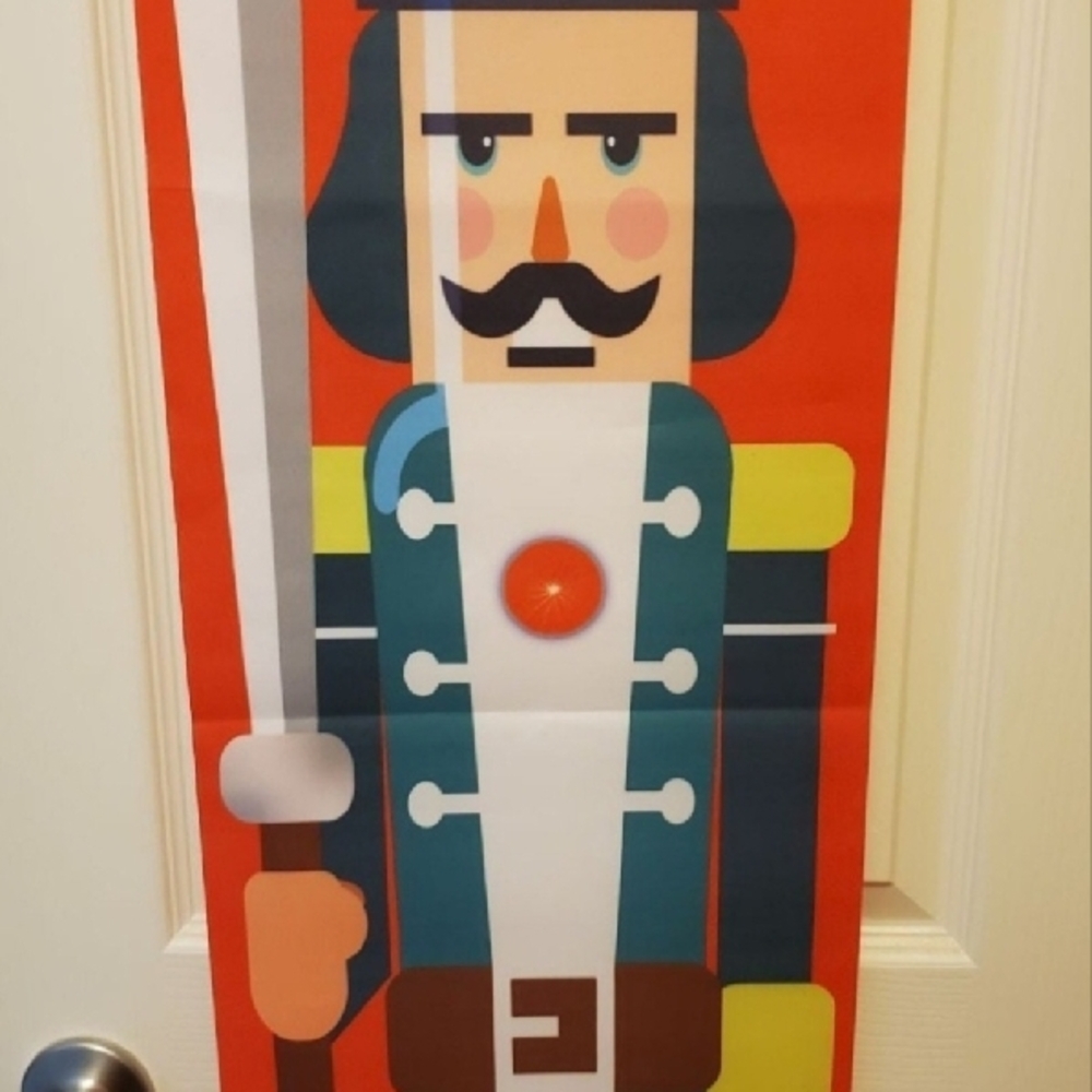 NEW Indoor/Outdoor Christmas Door or Wall Banners - red w/toy soldier/nutcracker